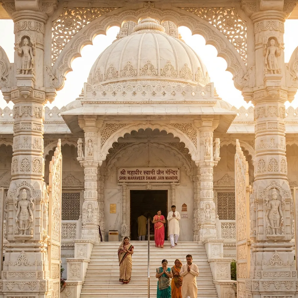 72 Jinalaya white marble temple architecture