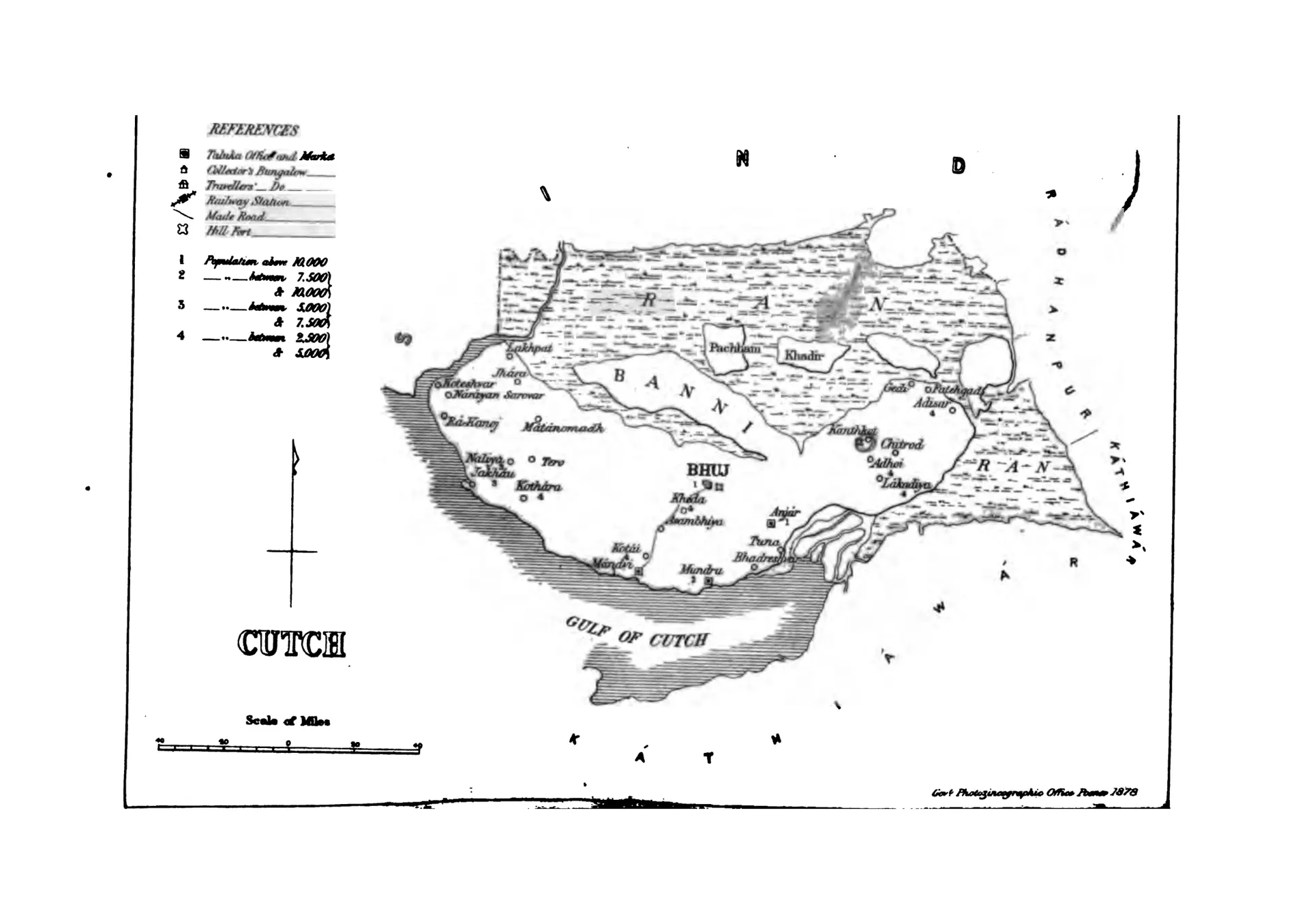 Map of Kutch, circa 1880
