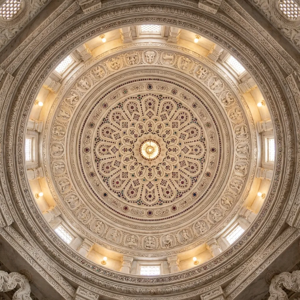 Inner dome with intricate detailing and precious gemstones